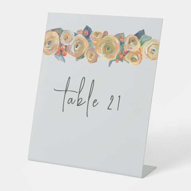 Einfache Blume Sockelschild (Vorderseite)