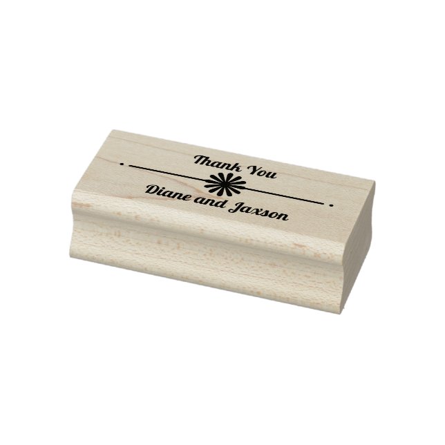 Einfache Blume Text Divider Wood Art Briefmarke Gummistempel (Stempel)