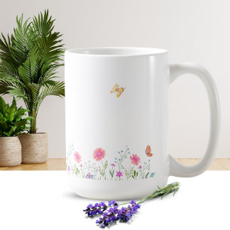 Einfache Blumendesign-Tasse Kaffeetasse
