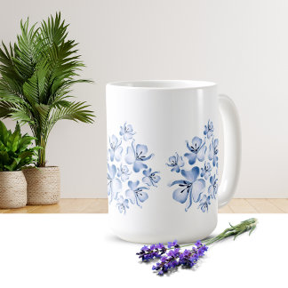 Einfache Blumendesign-Tasse Kaffeetasse