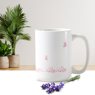 Einfache Blumendesign-Tasse Kaffeetasse