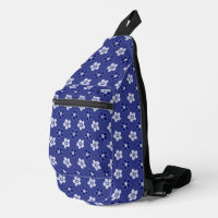einfache blumenfeste blaue Muster Retro kleine Blu