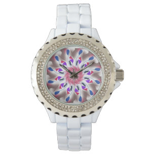 Einfache Blumenfreude Armbanduhr