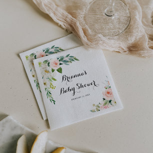 Einfache Blumengrüne Kinderdusche Serviette