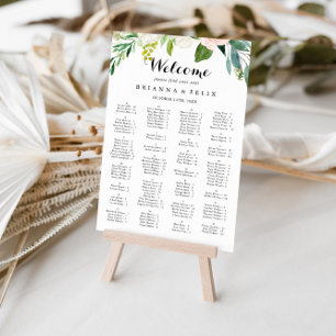 Einfache, blumengrüne Sitzkarte Poster