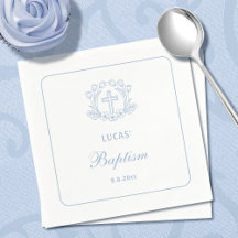 Einfache Blumenhellblauer Taufe