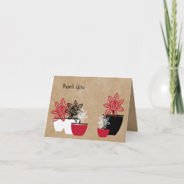 Einfache Blumenkarte Dankeskarte