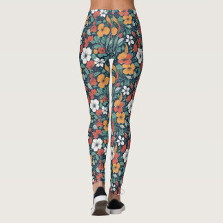Einfache Blumenmuster Leggings
