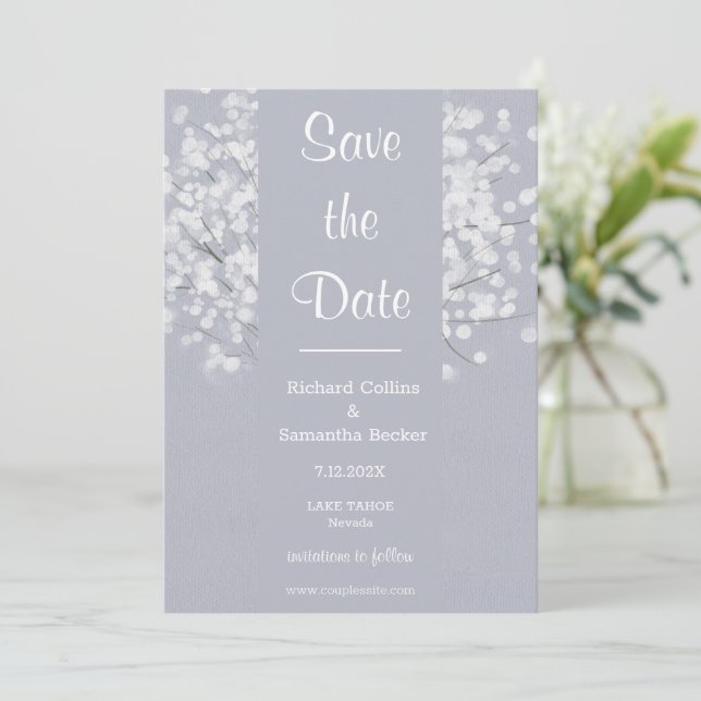 Einfache Blumensträuße speichern das Datum Save The Date (Stehend Vorderseite)
