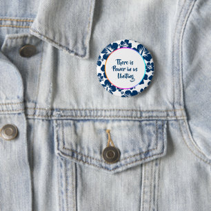 Einfache Blumige Heritage-Feier-Schaltfläche Button