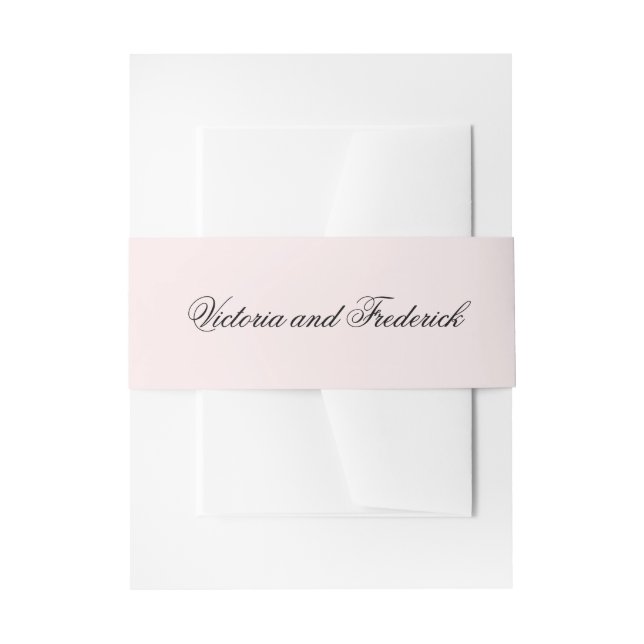 Einfache Blush Pink Elegante Hochzeit Einladungsbanderole (Vorderseite Beispiel)
