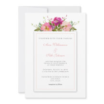Einfache Blush Pink Wasserfarbe Bouquet Hochzeit