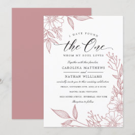 Einfache Blüte habe ich den gefunden | Blush Weddi Einladung