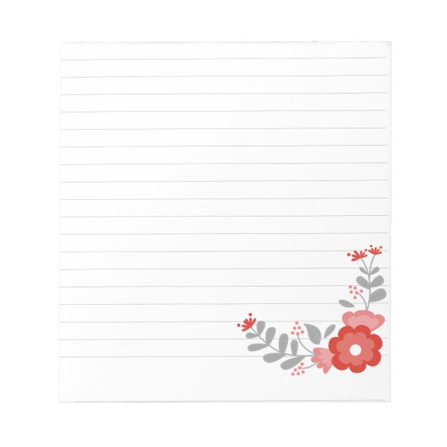 Einfache Blüte Notizblock (Vorderseite)