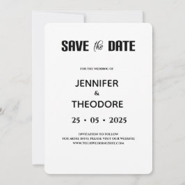 Einfache Blütenwand horizontal Save The Date