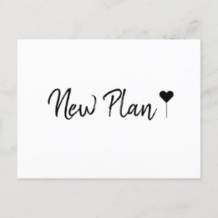 Einfache Bohemische Schrift Weißer Plan Postkarte