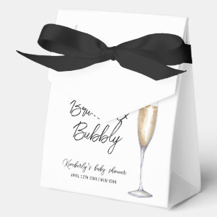 Einfache Boho Champagne Brunch Bubbly Baby Dusche Geschenkschachtel