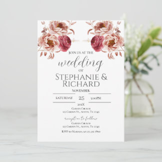Einfache Boho elegante Hochzeitseinladung Einladung