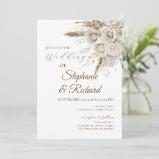 Einfache Boho elegante Hochzeitseinladung Einladung