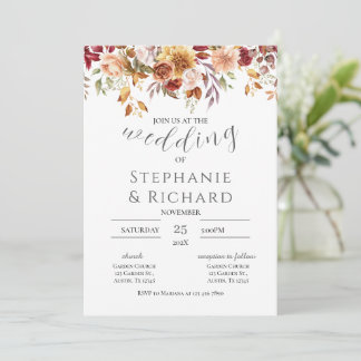 Einfache Boho elegante Hochzeitseinladung Einladung