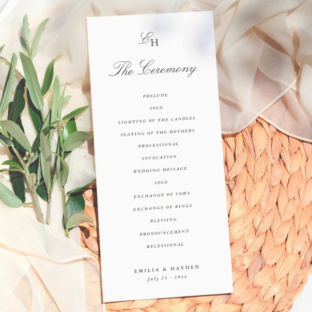 Einfache Boho-Minimal-Hochzeit Programm (Von Creator hochgeladen)