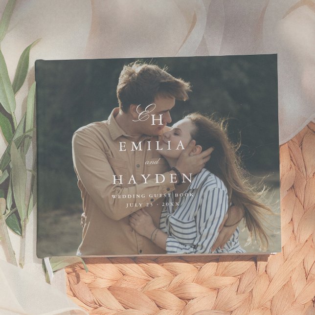 Einfache Boho-Minimalist-Foto-Hochzeit Gästebuch (Von Creator hochgeladen)