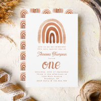 Einfache Boho Rainbow Earth Tone jedes Jahr Geburt