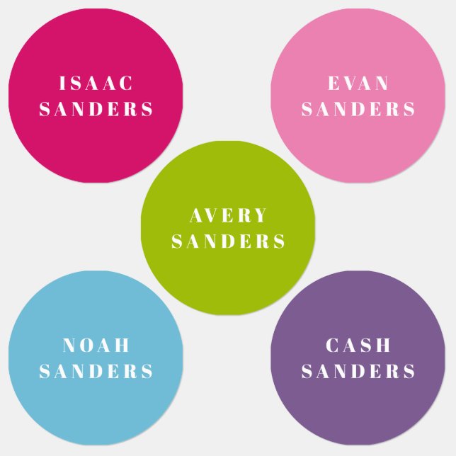 Einfache Boho Rainbow Wasserdichte Bekleidungsbeze Etiketten (Gruppe)