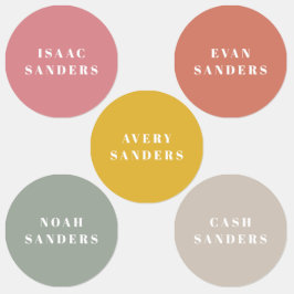 Einfache Boho Rainbow Wasserdichte Bekleidungsbeze Etiketten