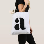 Einfache Boho Weiß Retro Monogramm Tasche<br><div class="desc">Einfache Boho Weißes Retro Monogramm Anfangsverpackung</div>
