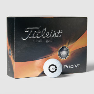 Einfache Bold Monogram Titleist Pro V1 Golfball