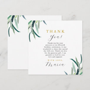 Einfache botanische 15. Geburtstag Vielen Dank Einladung