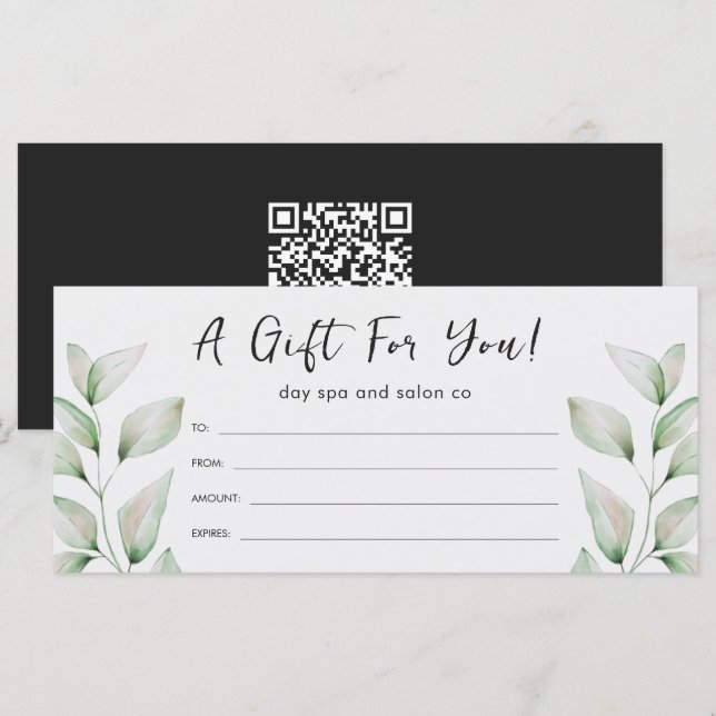 Einfache botanische Aquarellfarben Blätter Schwarz (Vorne/Hinten)