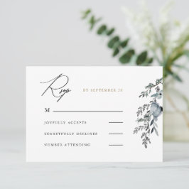 Einfache botanische Foliage Wedding Rsvp Karte