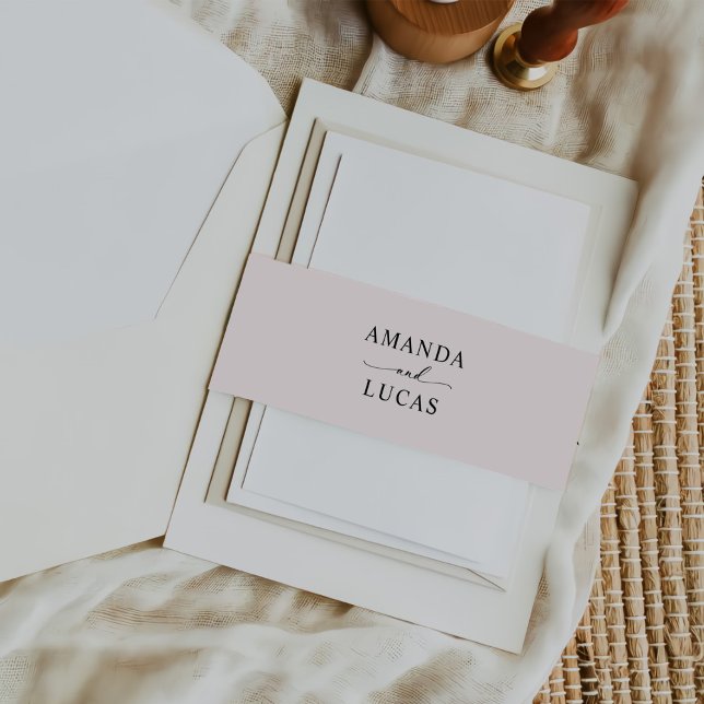 Einfache botanische Hochzeit Einladungsbanderole (Von Creator hochgeladen)