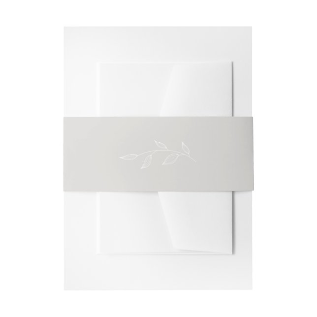 Einfache botanische Hochzeitskapelle Einladungsbanderole (Vorderseite Beispiel)
