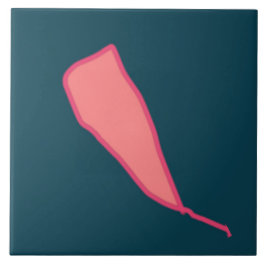 Einfache botanische Keramik Fliese