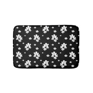 Einfache botanische schwarze Blume Badematte