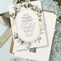 Einfache Botanische UAWG QR-Code Hochzeit von Elfe