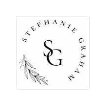 Einfache Botanische Zweigstelle-Hochzeitmonogrammi