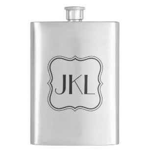 Einfache Box mit Monogram Flachmann