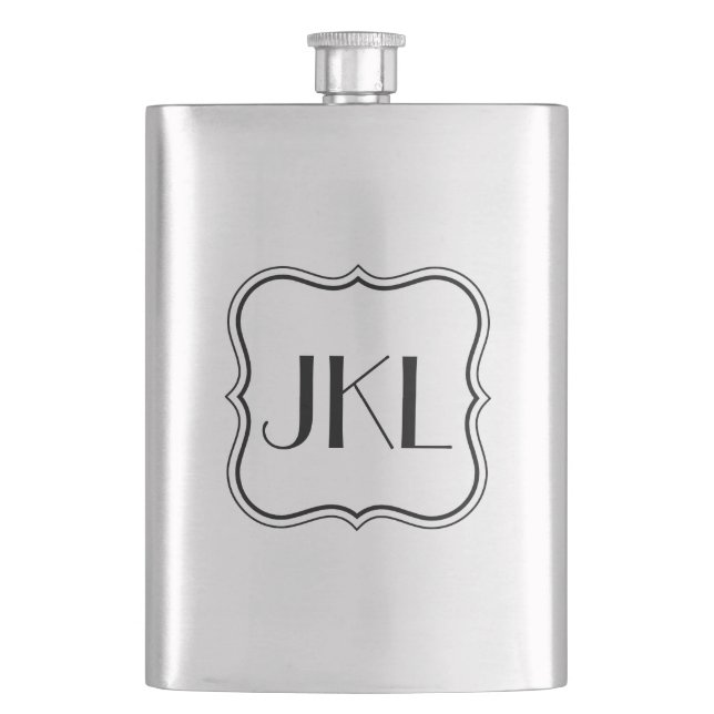 Einfache Box mit Monogram Flachmann (Vorderseite)