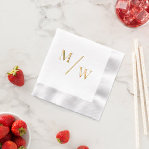Einfache Brauerei Hochzeit 2 Anfangsmonogramm D Servietten Mit Folie