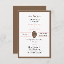 Einfache Braun Custom Save The Date