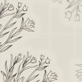 Einfache braune Blumenumrandung Name E-Mail-Adress