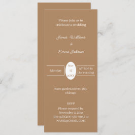 Einfache braune Personalisierte Hochzeit Save The Date