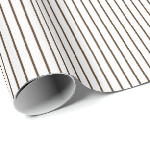 Einfache braune Pinstripe Minimalistisch für jeden Geschenkpapier