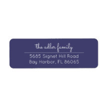 Einfache braune und weiße Rücksendeadresse