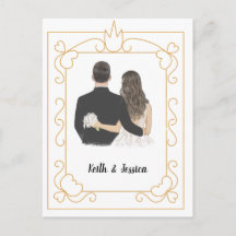 Einfache Braut und Hochzeit