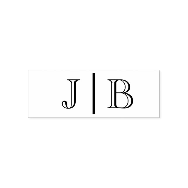 Einfache Brautgroom Hochzeit 2 Erste Monogramm VSC Permastempel (Design)